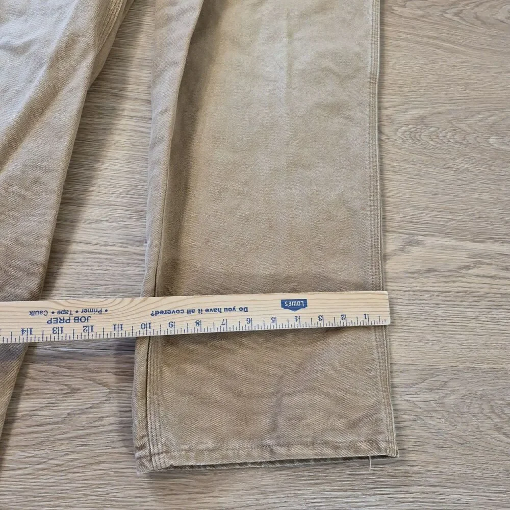 Carhartt Pants Men's 42x32 Heavy Duty B11 BRN Brown Canvas Carpenter Work Jeans